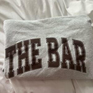 The Bar Varsity collection sweatshirt